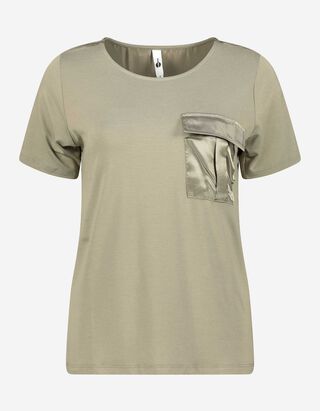 T-shirt - Viscose m&eacute;lang&eacute;e - Vert clair
