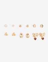 Ohrringe - 6er-Pack - Goldfarben