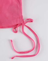 T-shirt - sznurowanie - rozowy