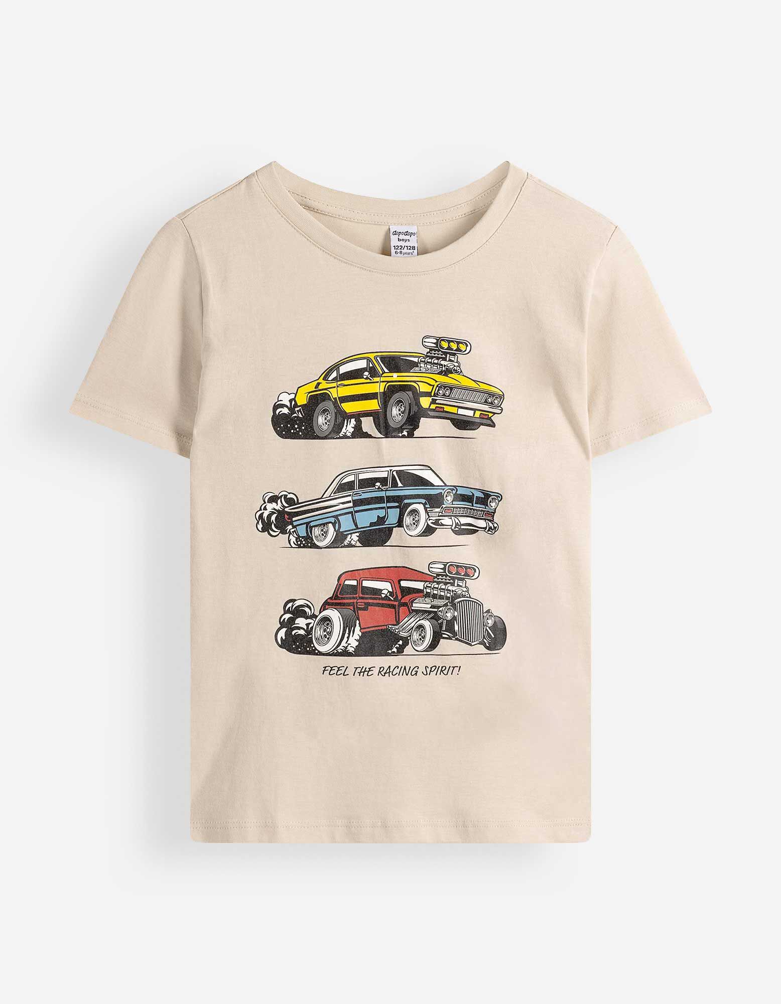T-shirt - Impression avant - beige