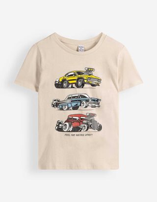 T-shirt - Impression avant - beige