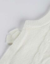 Pullunder - Schleifenapplikation - weiß