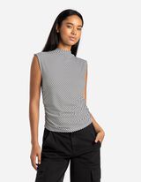 Top - Mockneck - weiß