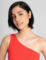 Enodelne monokini kopalke - Izrezani deli - rdeca