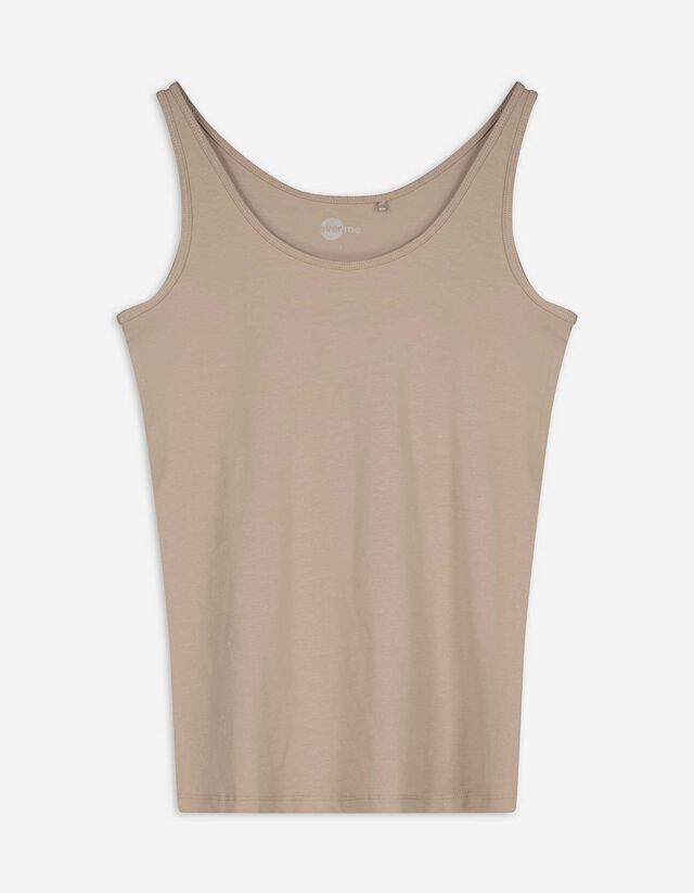 Top - Stretchanteil - beige