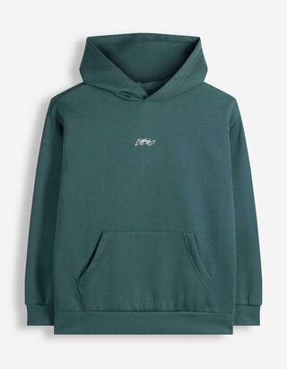 Hoodie - Oversized Fit - Dunkelgr&uuml;n