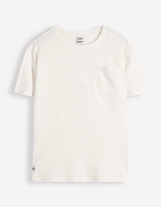 T-Shirt - einfarbig - wei&szlig;