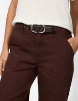 G&uuml;rtel - Schlangenmuster - beige