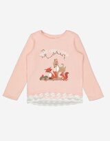 Mädchen Pullover - Spitzenbesatz