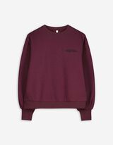 Sweatshirt - Ballonärmel - dunkellila