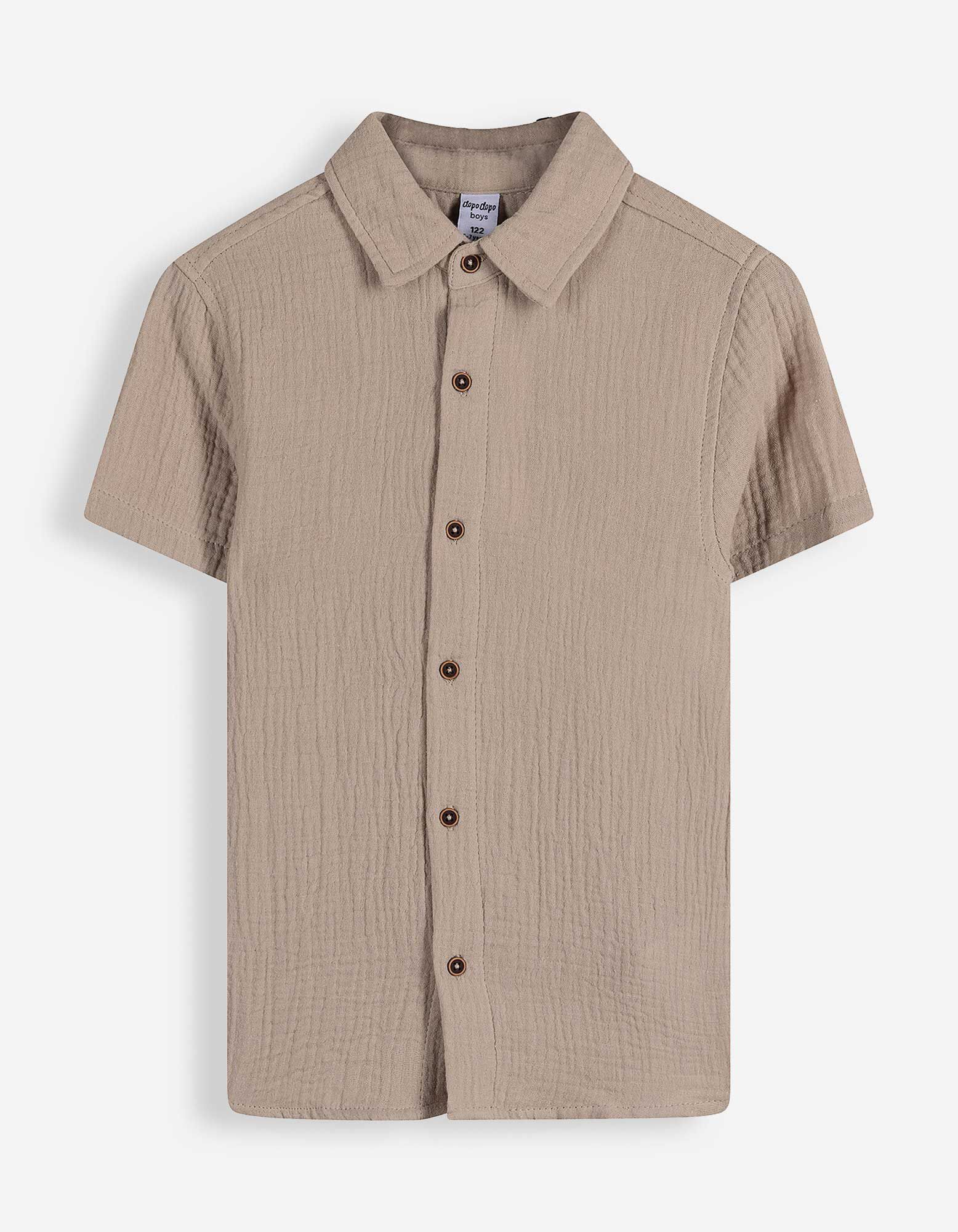 Ensemble chemise et short - Mousseline - beige