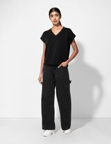 Tričko - Obsah modalu - cierna