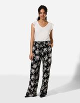 Pantalon palazzo - Viscose - noir