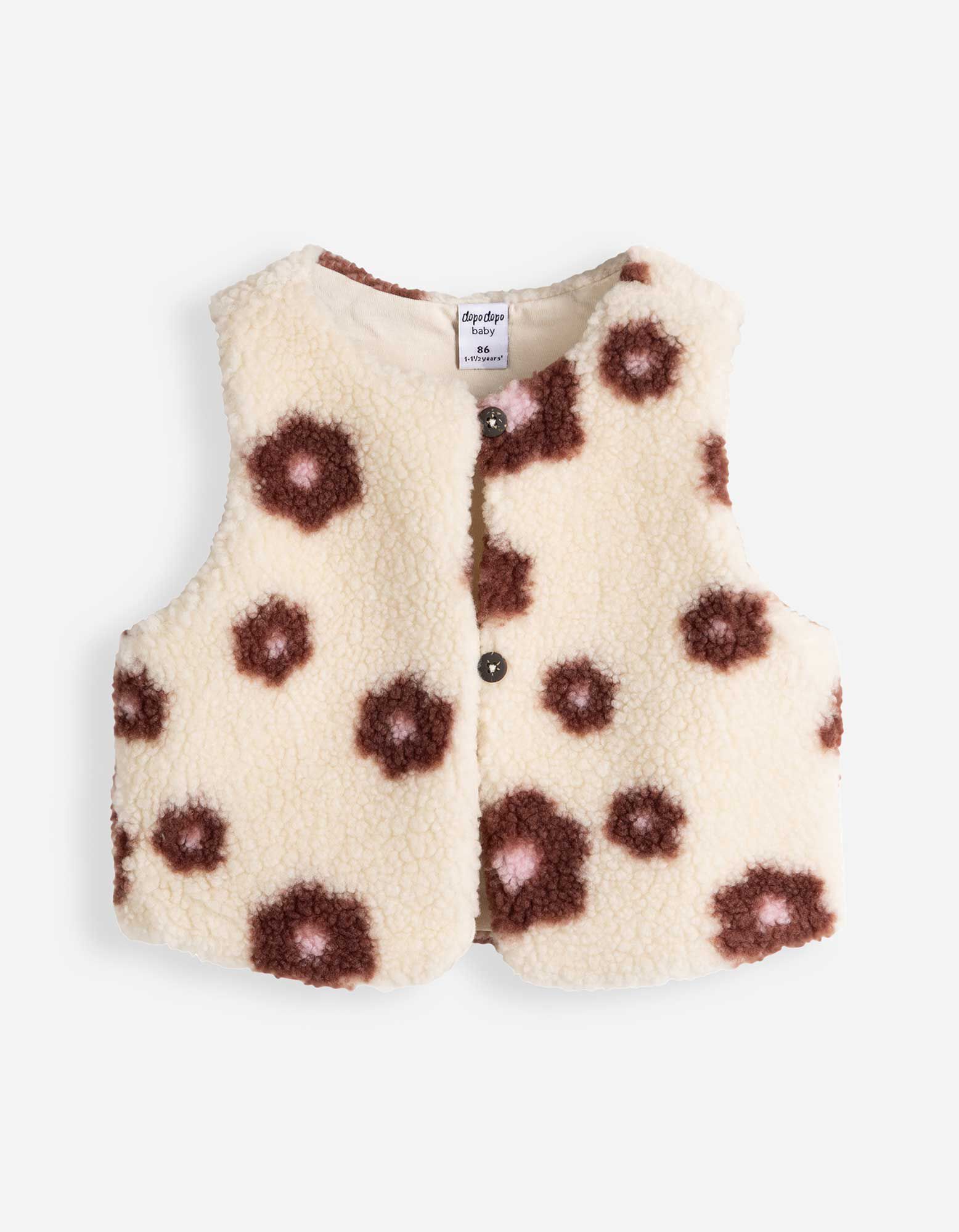 Weste - Teddyfell - Beige