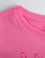 Marškinėliai - Blizgus paveikslėlis - ryskiai rozinis