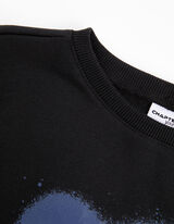 Felpa - Stampa frontale - nero