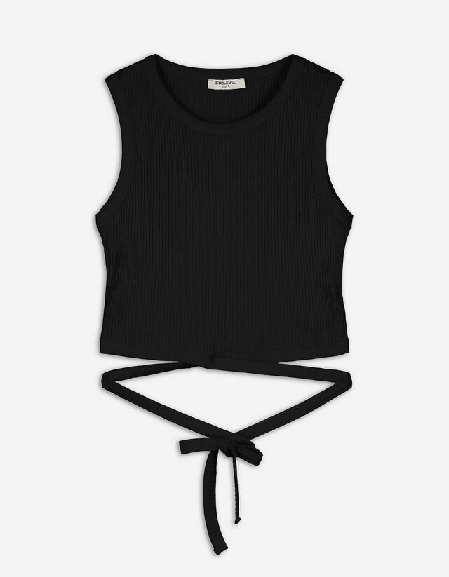 Top - Curea talie - Negru