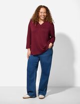 Blouseshirt - Viscose - donkerrood