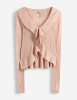 Cardigan - Pointelle - rosa