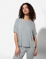 Pyjama Set aus Shirt und Hose - Viskose - t&uuml;rkis