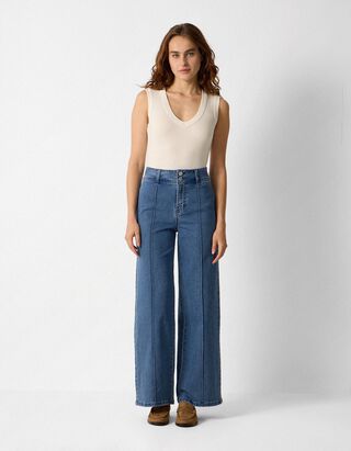 Jeans - Wide Fit - blau