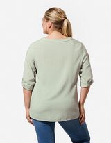 Bluse - Viskose - gr&uuml;n