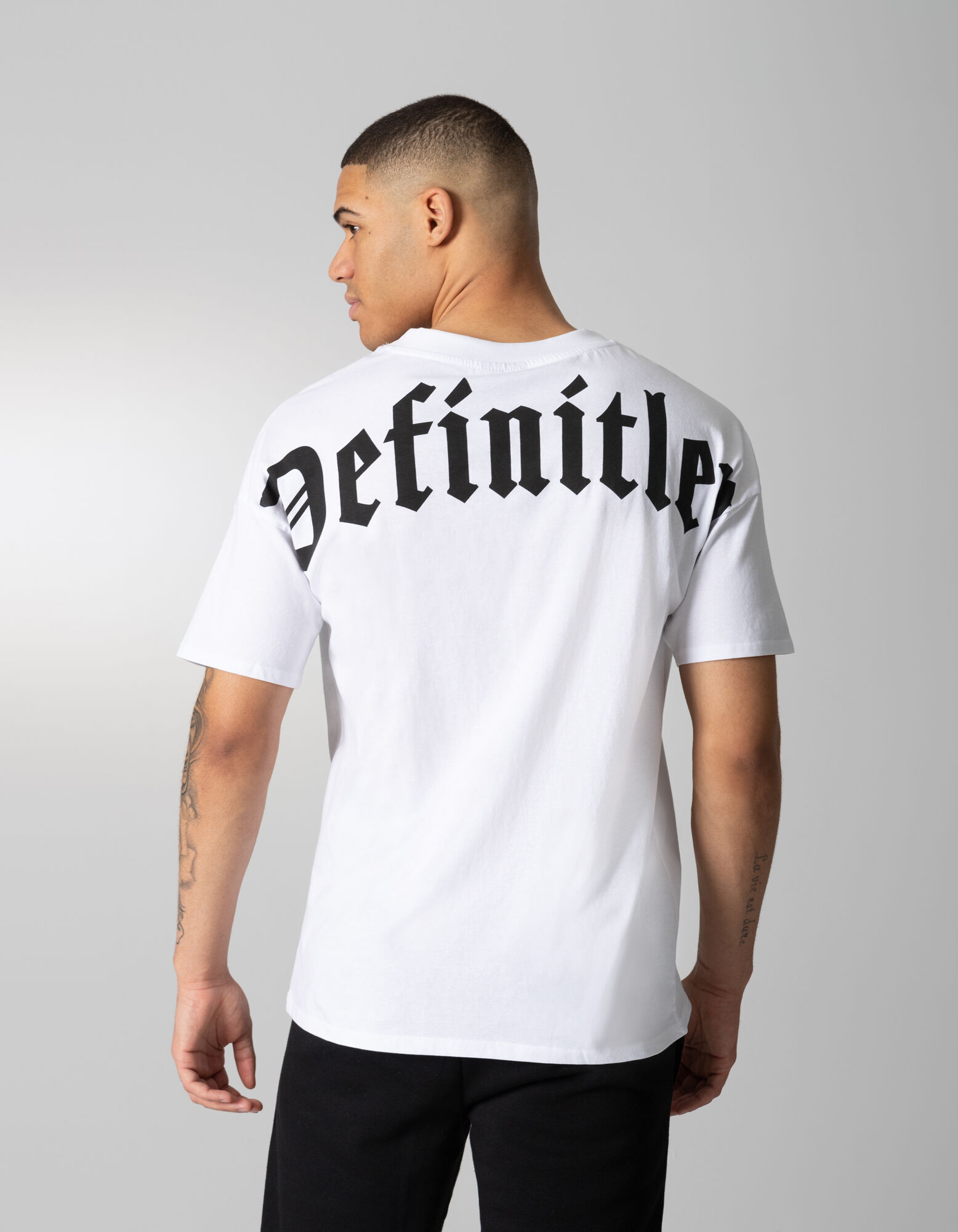 T-shirt - Message imprim&eacute; - blanc