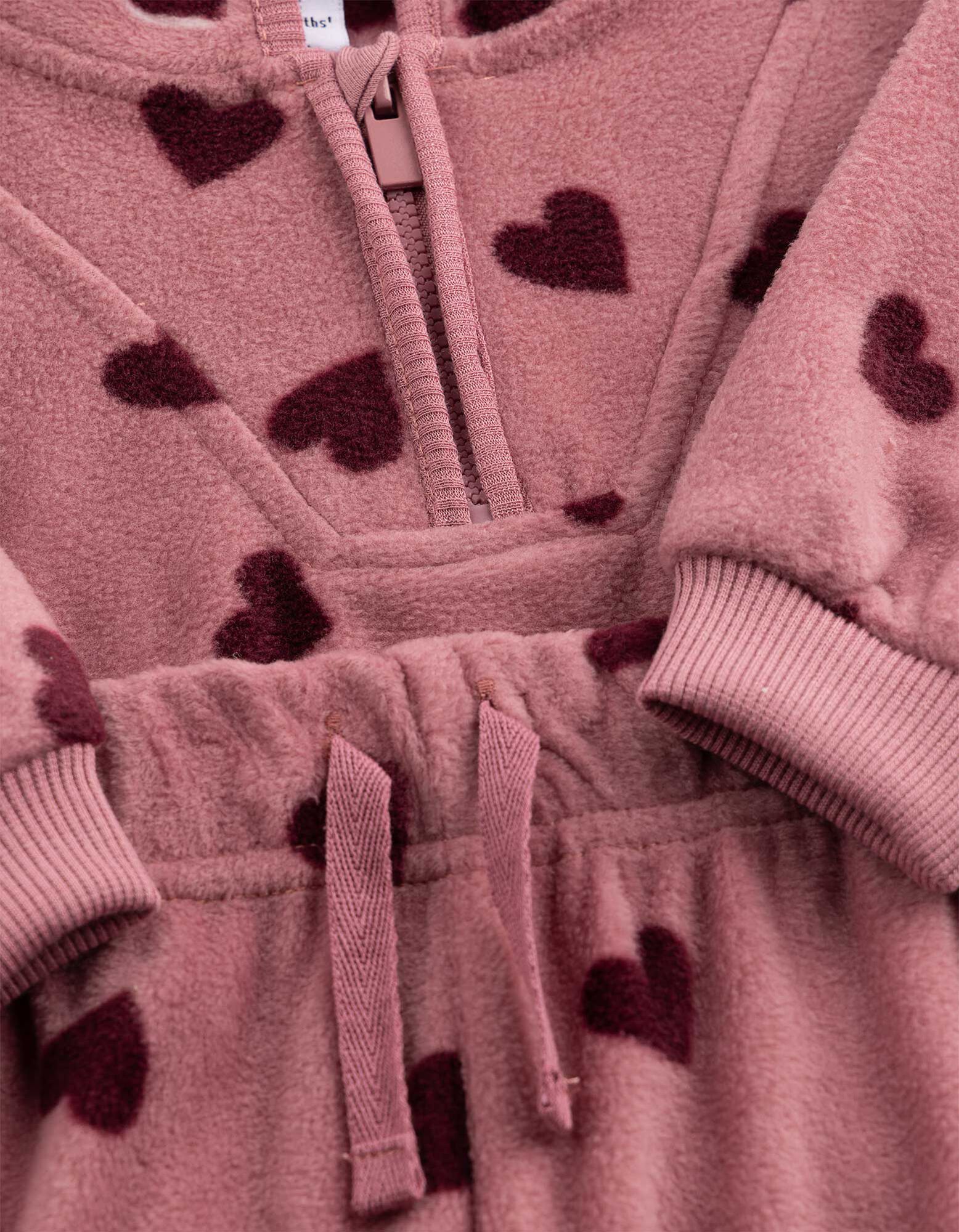 Set uit hoodie en broek - Fleece - Lichtroze