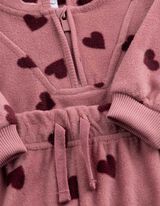 Set uit hoodie en broek - Fleece - Lichtroze