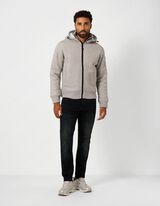 Cardigan - Kapuze mit Tunnelzug - Grau