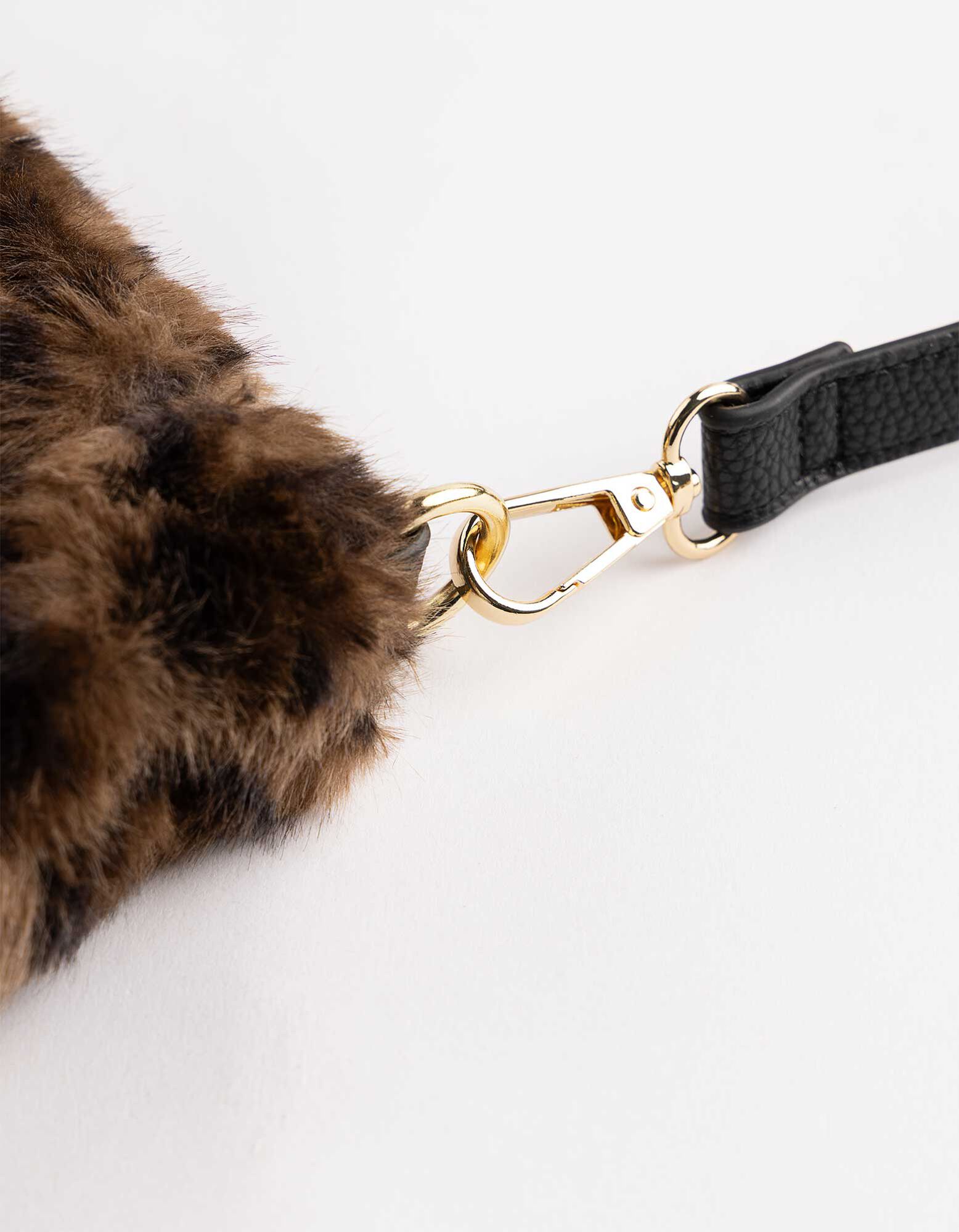 Handtasche - Leopardenmuster - Braun