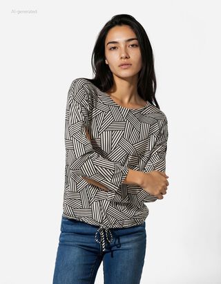 Shirt - Knotendetail - wei&szlig;