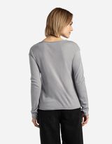 Marškinėliai ilgomis rankovėmis - Užapvalinti galai - sviesiai pilkas