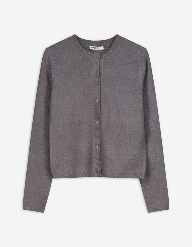 Cardigan - Knopfleiste - grau