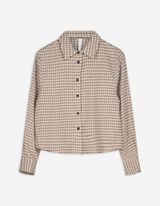 Overhemd - Ruitmotief - beige