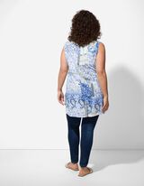 Top - Motivo allover - celeste