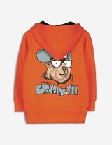 Kapucnis felső - Kenguruzseb - narancs