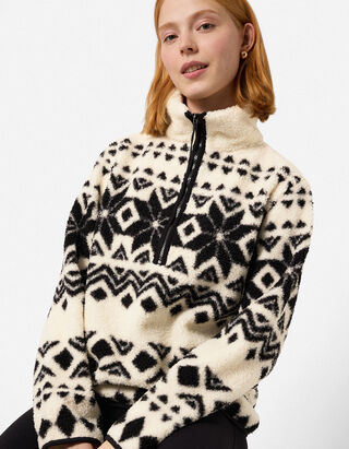 Sweatshirt - Teddyfell - Off-White