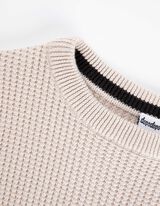 Pulóver - Gofri szerkezet - bézs