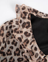 Blusenkleid - Chiffon - beige