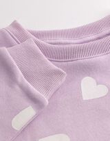 Sweatshirt - Allover-Muster - lila