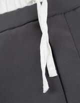 Broek - Dubbellaagse look - donkergrijs