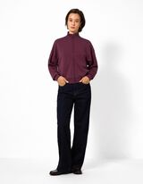 Sweatjacke - Soft-Touch - Lila
