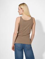 Top - Stretchanteil - braun