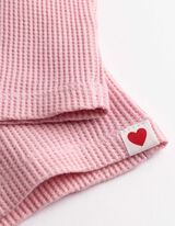 Langarmshirt - Waffelstruktur - rosa