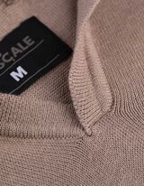 Poloshirt - Strick - hellbraun