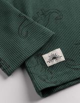 Longsleeve - Print all-over - donkergroen