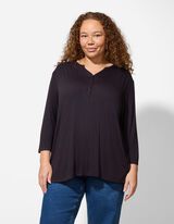 Palaidinė-marškiniai - Viskozės dalis - juodas