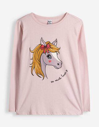 Longsleeve - Print - Lichtroze