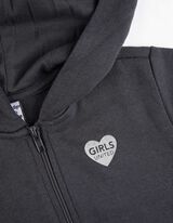 Sweatjacke - Glitzerprint - dunkelgrau